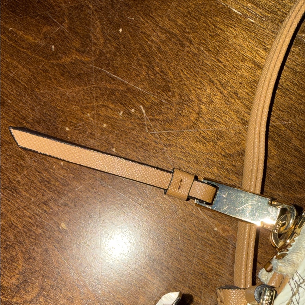 Calvin Klein Cream Logo Crossbody Bag with Gold Hardware - Picture 7 of 7